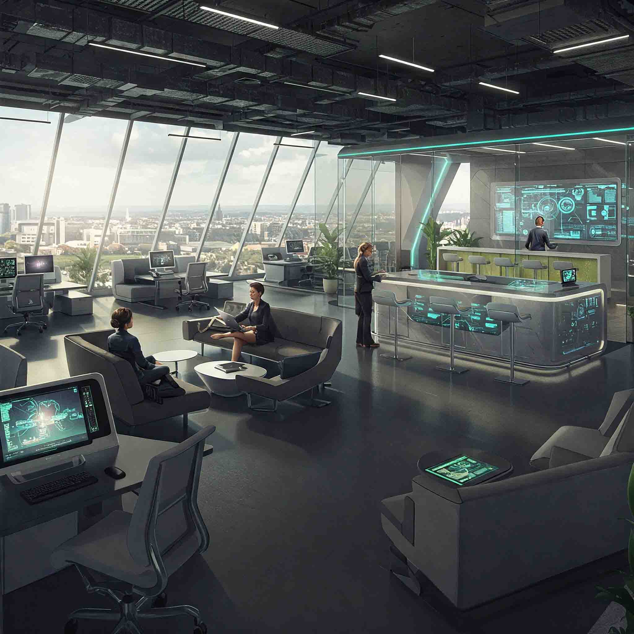 Modern Dubai office automated by Waiz Systems